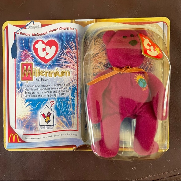 3 Collectible TY McDonald's Beanie Babies (Libearty, Germania, Millennium) NIB - Picture 3 of 7